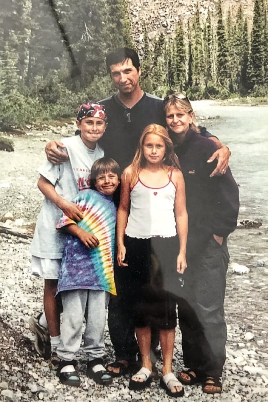 Campbell with his family on Vancouver Island